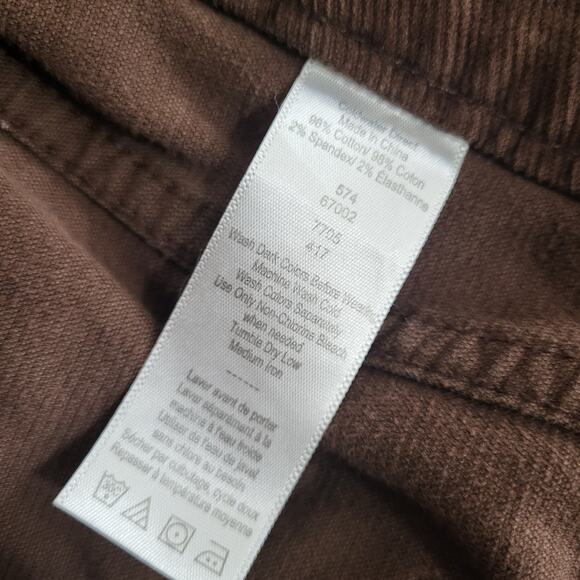 Coldwater Creek Corduroy Pants Womens Size 14 (35 Waist) Brown Straight Leg - Picture 6 of 11